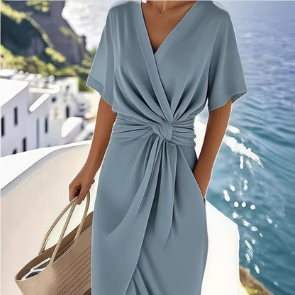 Womens Satin Wrap Dress