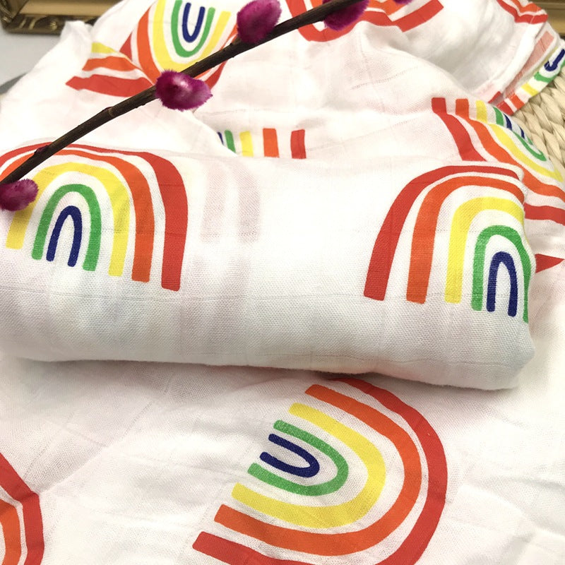 Baby Bamboo Fiber Swaddle Blanket .