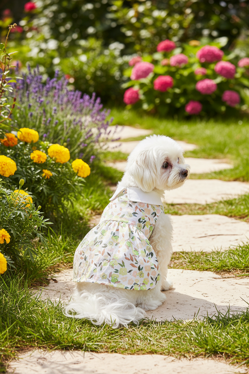 Floral Dress Maltese Garden