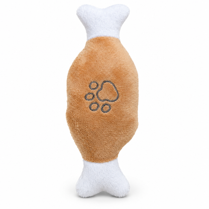 Footprint chicken legs plush toy on a white background