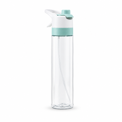 Tritan blue AquaBoost sports water bottle on a white background