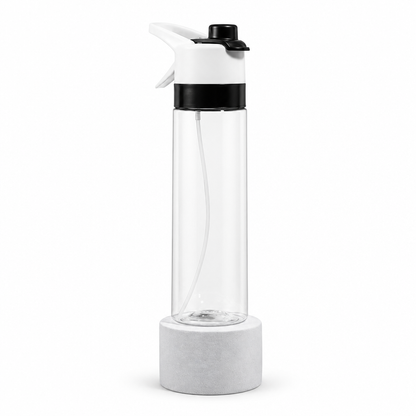 Tritan black AquaBoost sports water bottle on a white background