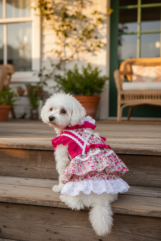 Lolita Pet Dress - Pink Front Porch