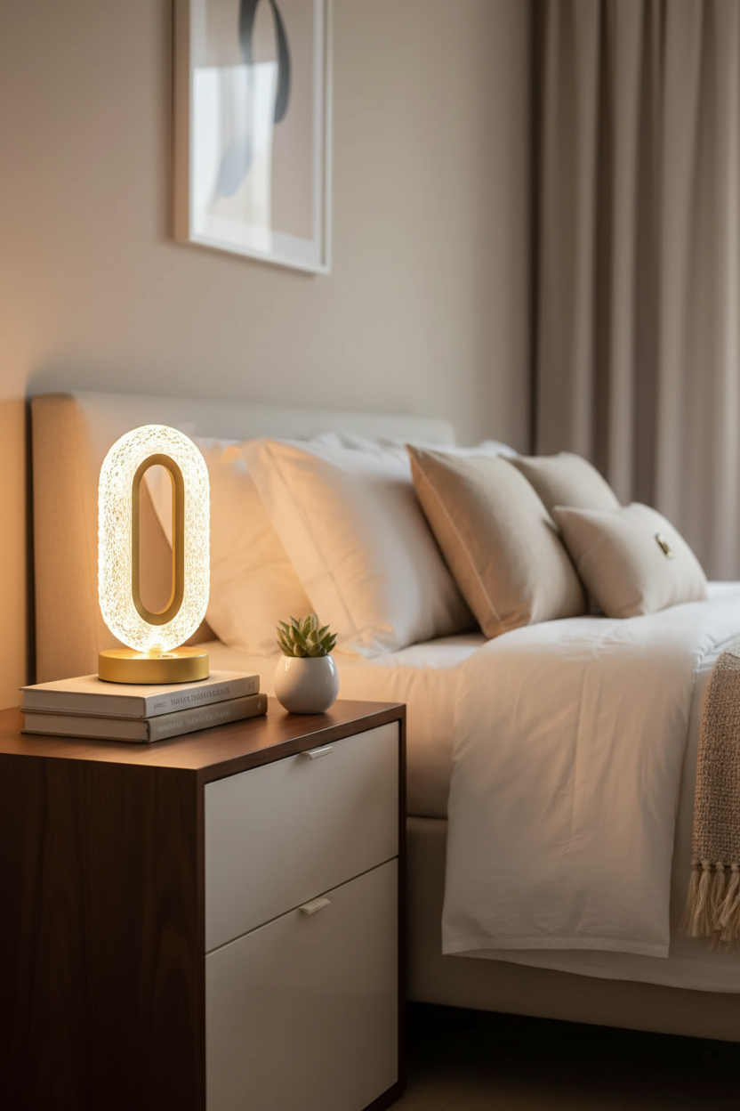 Luxury Crystal Table Lamp Lifestyle Portrait