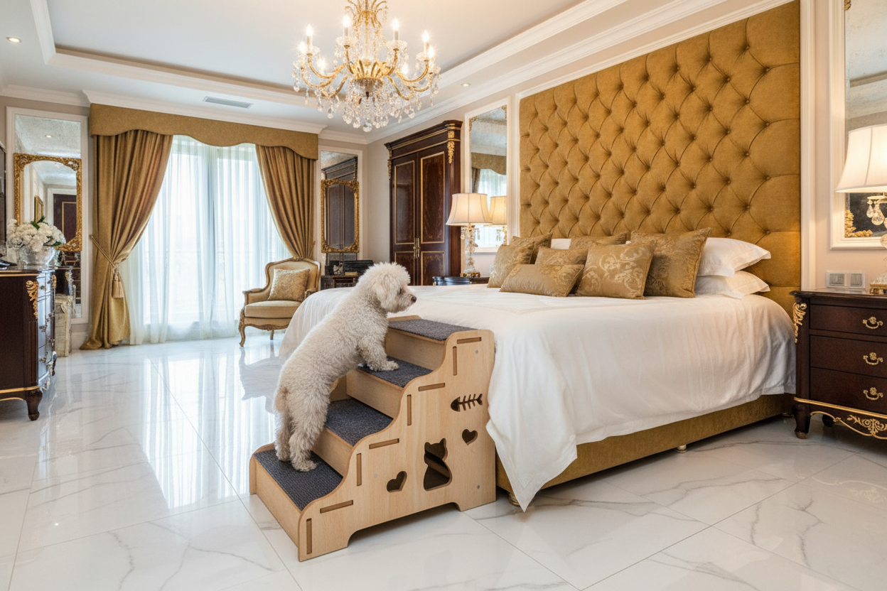 Pet Stairs Luxury Bedroom 1