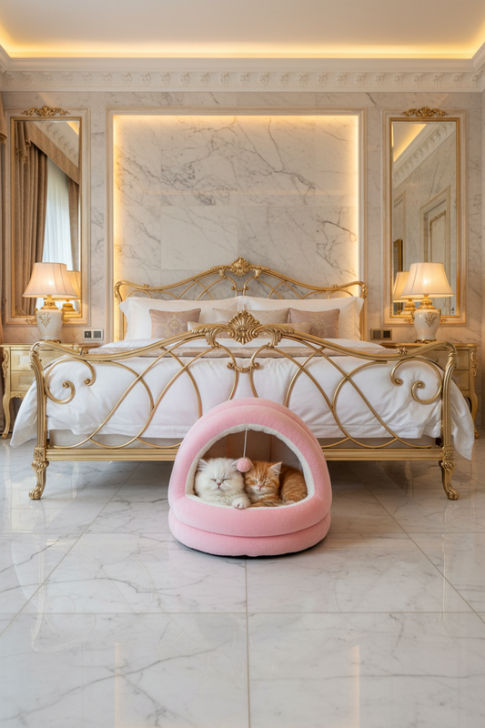 Pink cat cave luxury bedroom - variation 5