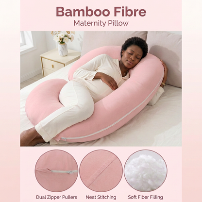 Pink pillow infographic with elegant end table and floral arrangement