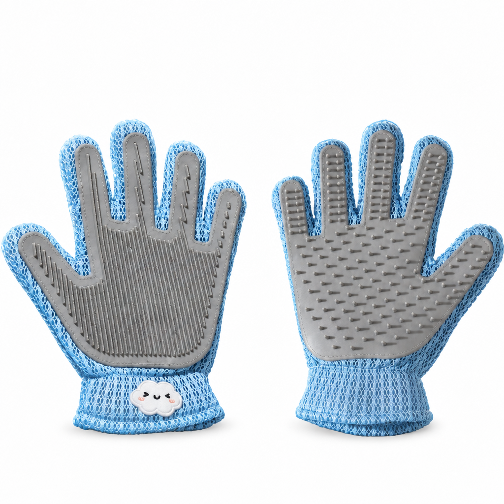Pet Grooming Gloves – Deshedding & Massage Gloves for Cats & Dogs