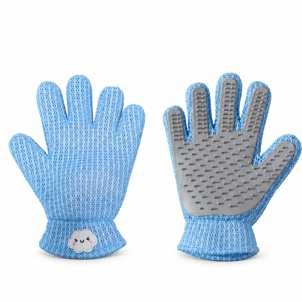 Pet Grooming Gloves – Deshedding & Massage Gloves for Cats & Dogs