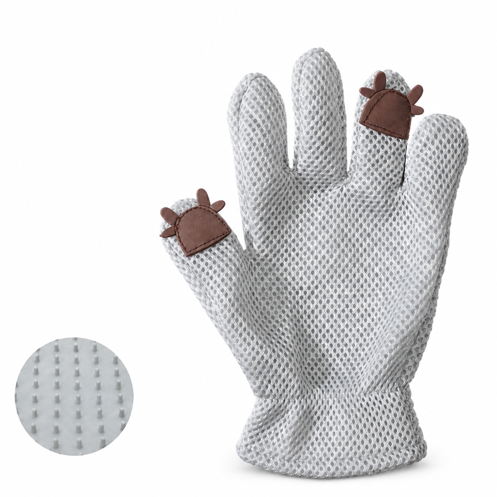 Pet Grooming Gloves – Deshedding & Massage Gloves for Cats & Dogs