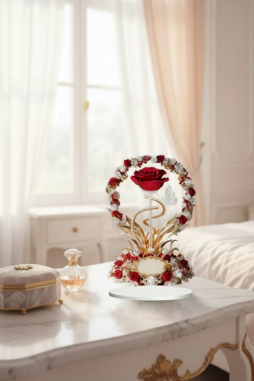 Timeless Acrylic Rose Display - Clean Sharp