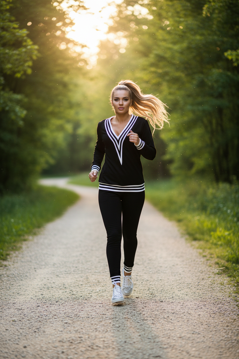 Tracksuit on Running Path